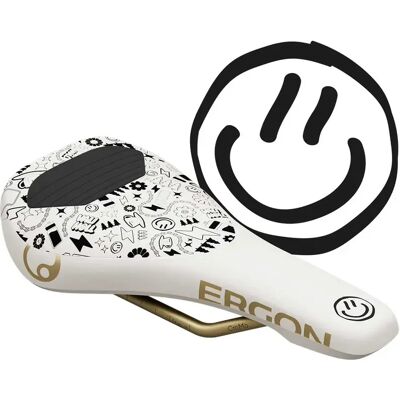 Selle Ergon SM Downhill Vali H"ll Edition Blanc TU Unisex - Publicité Selle Ergon SM Downhill Vali H"ll Edition Blanc TU Unisex - Publicité