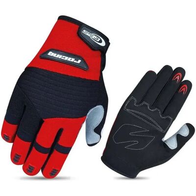 Gants vélo Ges Racing Rouge S Unisex - Publicité Gants vélo Ges Racing Rouge S Unisex - Publicité