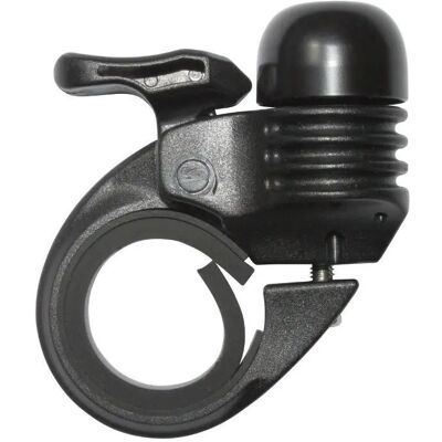 Sonnette ping alu fixation cintre Newton Mini Noir 25,4/28,6 mm Unisex - Publicité Sonnette ping alu fixation cintre Newton Mini Noir 25,4/28,6 mm Unisex - Publicité