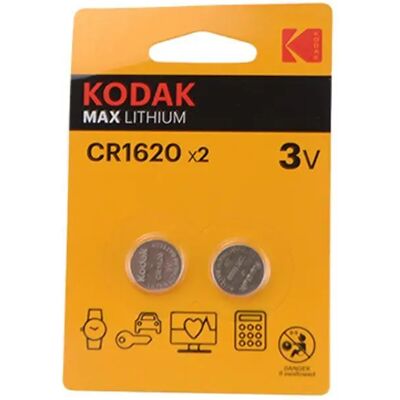 Piles Kodak Lithium Cr1620 (x2) Argenté 3 V Unisex - Publicité Piles Kodak Lithium Cr1620 (x2) Argenté 3 V Unisex - Publicité