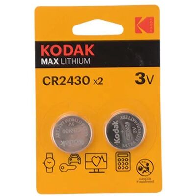 Piles Kodak Lithium Cr2430 (x2) Argenté 3 V Unisex - Publicité Piles Kodak Lithium Cr2430 (x2) Argenté 3 V Unisex - Publicité
