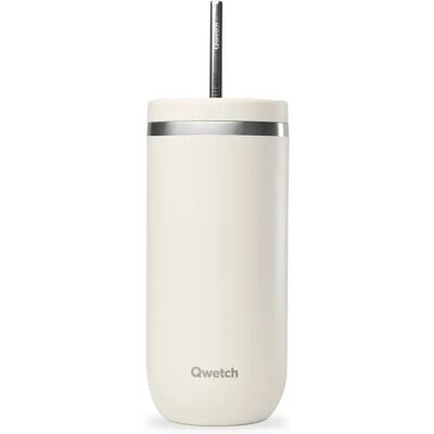 Gobelet isotherme inox Qwetch Beige 600 ml Unisex - Publicité Gobelet isotherme inox Qwetch Beige 600 ml Unisex - Publicité