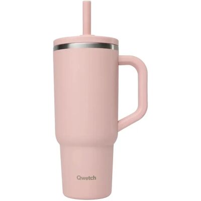 Mug de voyage isotherme avec bouchon Qwetch Rose 900 ml Unisex - Publicité Mug de voyage isotherme avec bouchon Qwetch Rose 900 ml Unisex - Publicité