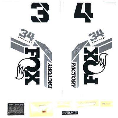 Fox Racing Kit de décalcomanie Fox 2022, 34 SC, F-S, Logo, Fork Noir TU Unisex - Publicité Fox Racing Kit de décalcomanie Fox 2022, 34 SC, F-S, Logo, Fork Noir TU Unisex - Publicité