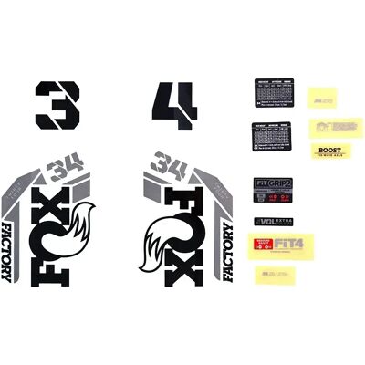 Fox Racing Kit de décalcomanie Fox 2021, 34, F-S, Logo, Fork Noir TU Unisex - Publicité Fox Racing Kit de décalcomanie Fox 2021, 34, F-S, Logo, Fork Noir TU Unisex - Publicité