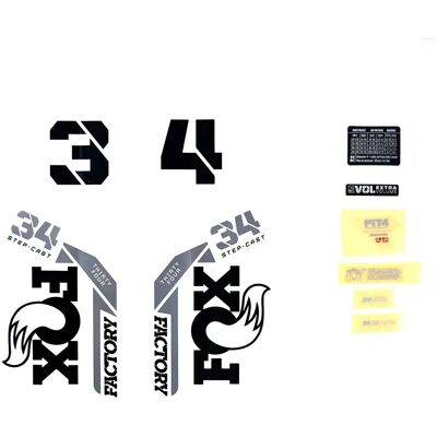 Fox Racing Kit de décalcomanie Fox 2021, 34 SC, F-S, Logo, Fork Noir TU Unisex - Publicité Fox Racing Kit de décalcomanie Fox 2021, 34 SC, F-S, Logo, Fork Noir TU Unisex - Publicité
