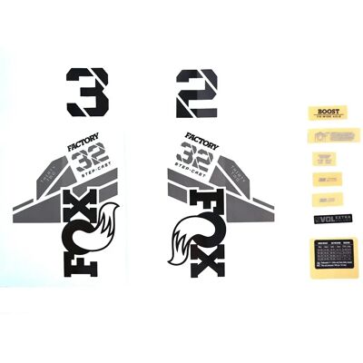 Fox Racing Kit de décalcomanie Fox 2021, 32 SC, F-S, Logo, Fork Noir TU Unisex - Publicité Fox Racing Kit de décalcomanie Fox 2021, 32 SC, F-S, Logo, Fork Noir TU Unisex - Publicité