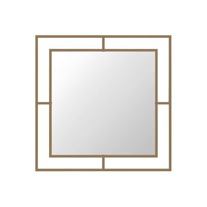 Toscohome Miroir carré 58x58 cm avec double cadre métallique doré - Corner
