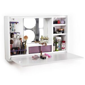 Toscohome WC pliant mural avec miroir en finition blanc brillant - Leeta