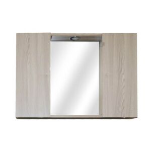 Toscohome Armoire de toilette 83x58 cm avec miroir et double porte couleur orme - Ponza