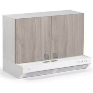 Toscohome Hotte murale 60x40h cm bois avec 2 portes couleur orme