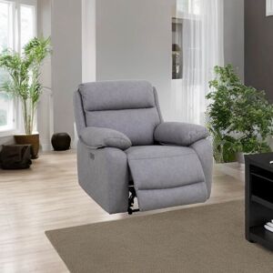 Toscohome Fauteuil gris clair avec relax électrique - Seville