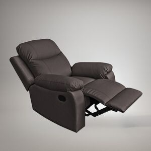 Toscohome Fauteuil relax en tissu gris - Chicago