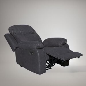 Toscohome Fauteuil relax électrique en tissu gris - Chicago