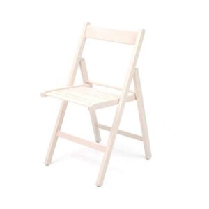 Toscohome Chaise pliante classique en bois blanc - Penelope