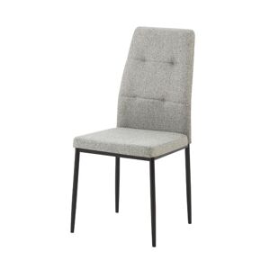 Toscohome Chaise de salle à manger en tissu gris tourterelle 63.5x89h cm - Adara