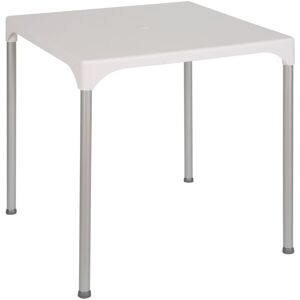 Toscohome Table carrée en polypropylène 70x70 cm en blanc - Prime