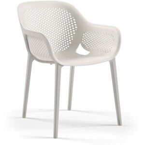 Toscohome Fauteuil en polypropylène gris et blanc - Atra