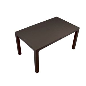 Toscohome Table 150x90 cm en polypropylène avec structure en acier couleur marron - Bois