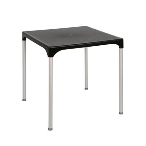 Toscohome Table carrée 70x70 cm en polypropylène noir - Prime