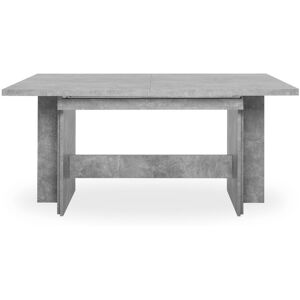 Toscohome Table à rallonge en bois couleur ciment 160 cm - Ancona