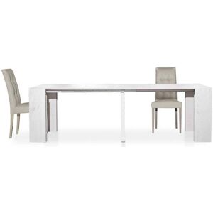 Toscohome Table console à rallonge 50x90 cm blanc mélèze - Audace