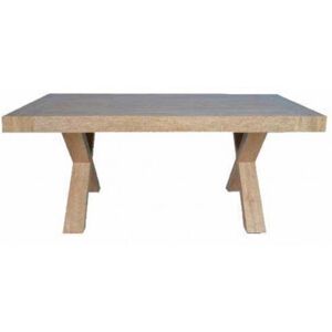 Toscohome Table à rallonge 180x100 cm avec pieds croisés couleur orme - Gondar