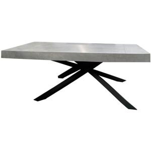 Toscohome Table à rallonge 160x90cm beton colour - Iron Gondar