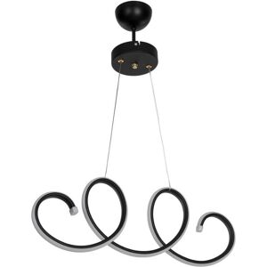 Toscohome Lampe suspendue à leds 60 cm forme spirale noir - Afra