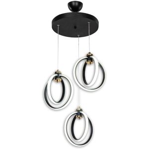 Toscohome Lampe suspendue LED de 90 cm avec trois points lumineux LED circulaires - Felicia