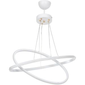 Toscohome Lampe suspendue 60cm avec deux anneaux Led blancs - Muso MDL4438