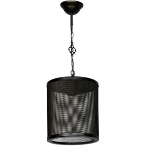 Toscohome Lampe suspendue Nadra en métal réticulé noir