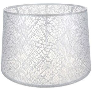 Toscohome Abat-jour en tissu blanc avec motif de broderie déco