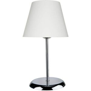 Toscohome Lampe de table en métal et abat-jour en tissu Elva