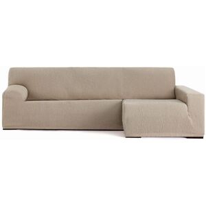 Toscohome Housse de canapé élastique 250/310 cm péninsule droite beige accoudoir long - Troya