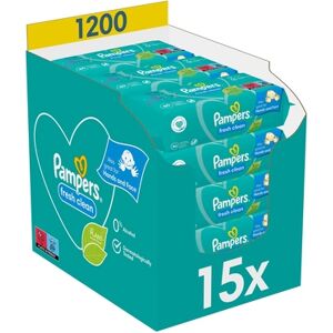 Pampers Lingettes Fresh Clean ECom 15x80, 1200 pièces