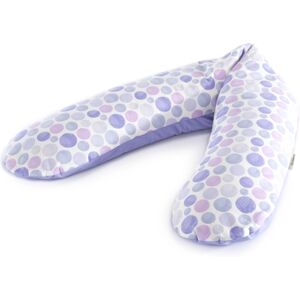 THERALINE Coussin d'allaitement Original, Waterdots lilas 190 x 40 cm