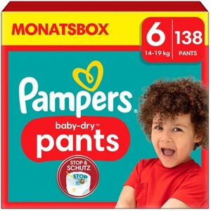 Pampers Couches culottes Baby-Dry Pants taille 6 extra large 14-19 kg pack...