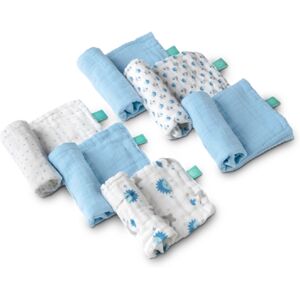 KOALABABY KOALA BABYCARE® Langes enfant mousseline Soft Touch bleu 30x30 cm lot de 6 30x30 cm