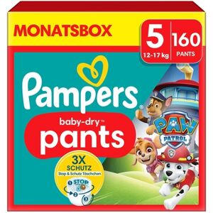 Pampers Couches culottes Baby-Dry Pants Pat Patrouille taille 5 Junior 12-17...