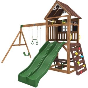 Kidkraft® Aire de jeu et escalade enfant toboggan Lindale bois F29360