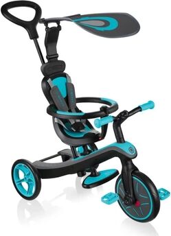 Globber Tricycle draisienne évolutif Explorer Trike 4en1, bleu clair