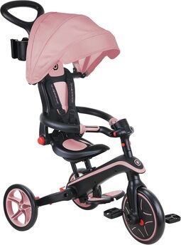 GLOBBER Tricycle enfant évolutif pliable 4en1 EXPLORER rose pastel