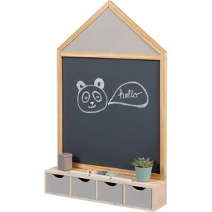 MUSTERKIND® Tableau enfant à craie Juncus bois naturel/gris