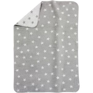 Alvi® Couverture bébé Étoiles gris 100x75 cm