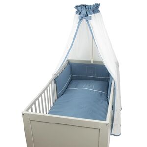 BeBes Collection Set de lit enfant 3 pièces mousseline bleu foncé 100x135 cm 100x135 cm