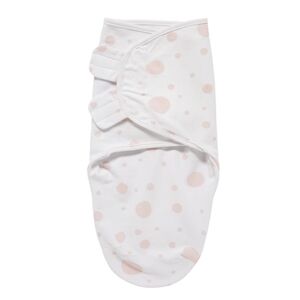 MEYCO Couverture d'emmaillotage bébé uni dots pink 3 - 6 mois