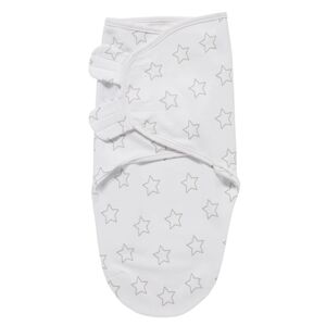 MEYCO Couverture d'emmaillotage bébé Stars grey 3 - 6 mois