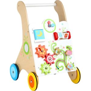 small foot® Chariot de marche enfant bois multicolore