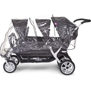 CHILDHOME Habillage pluie pour poussette sextuple transparent